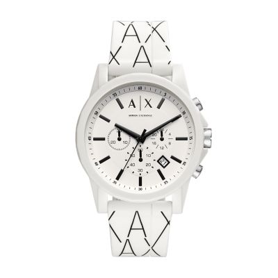 Armani Exchange Geschenkset Armband Station - Watch - blau AX7128 Uhr Chronograph Silikon