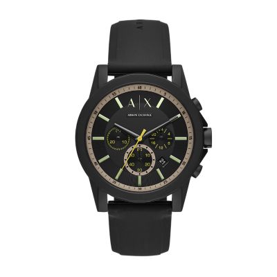 Chronograph Black Silicone Watch - AX1344 - Watch Station