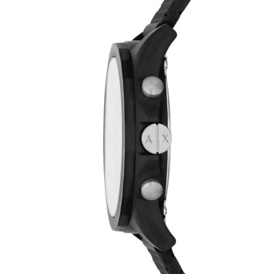 Black Chronograph - AX1344 Exchange Armani Silicone Station - Watch Watch