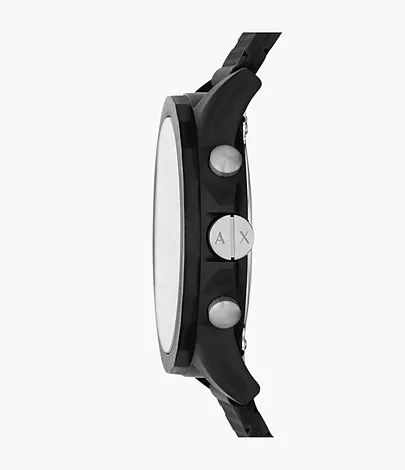 Armani Exchange Chronograph Black Silicone Watch - AX1344 - Watch Station