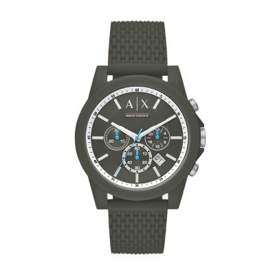 Armani Exchange Men's Chronograph White Silicone Watch - AX1325 