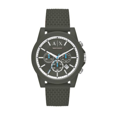 Armani Exchange Chronograph Blue Silicone Watch AX1327 Watch Station