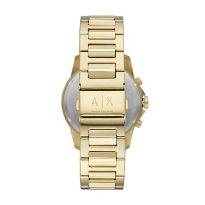 Men's Armani Exchange Gold-Tone IP Chronograph Watch with