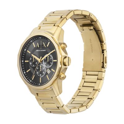 Armani Exchange Chronograph Gold-Tone Stainless Steel Watch