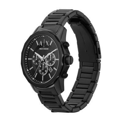 Armani Exchange Chronograph Black Stainless Steel Watch AX1722