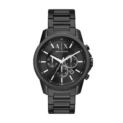 Armani Exchange Chronograph Black Stainless Steel Watch AX1722