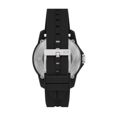 Armani Exchange Automatic Black Silicone Watch - AX1726 - Watch