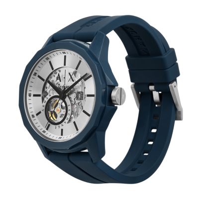 Armani Exchange Automatic Blue Silicone Watch - AX1727 - Watch Station