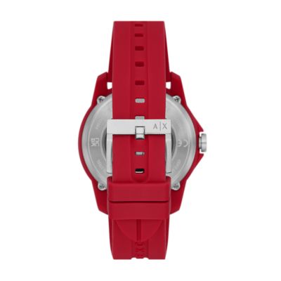 Armani Exchange Automatic Red Silicone Watch - AX1728 - Watch Station