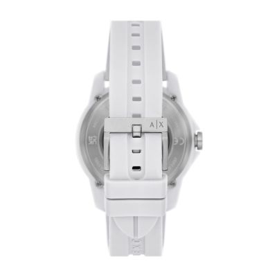 Armani Exchange Automatic White Silicone - Station - Watch AX1729 Watch