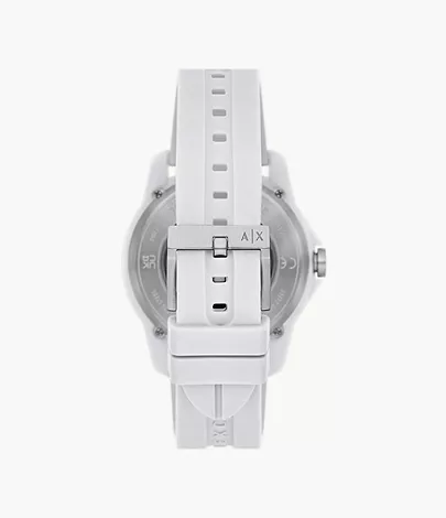 Armani Exchange Automatic White Silicone Watch - AX1729 - Watch Station
