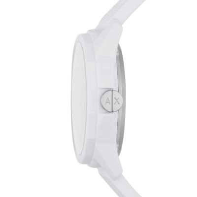Armani Exchange Silicone Watch Automatic - Station AX1729 Watch White 
