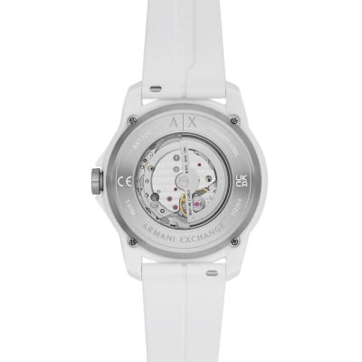 Armani Exchange Automatic Watch Silicone AX1729 Watch - White Station 