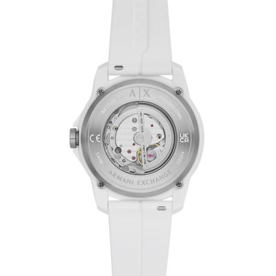 Armani Exchange Automatic White Silicone Watch - AX1729 - Watch Station