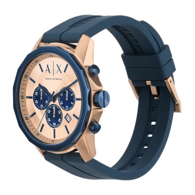 Armani Exchange Chronograph Blue Silicone Watch - AX1730 - Watch Station
