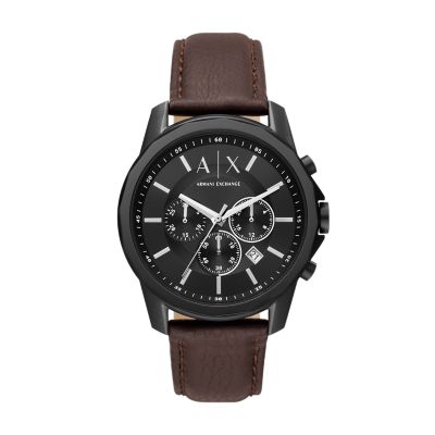 Armani Exchange Chronograph Brown Watch Station Leather - AX1732 - Watch