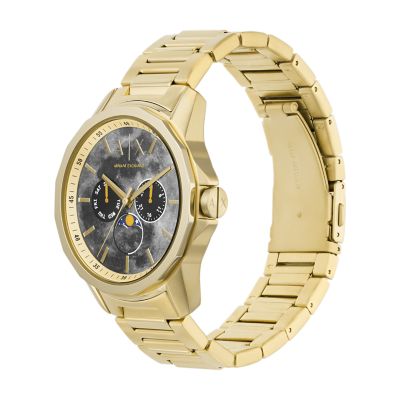 Armani Exchange Moonphase Multifunction Gold-Tone Stainless Steel Watch -  AX1737 - Watch Station