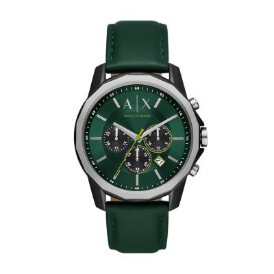 Armani Exchange Chronograph Green Leather Watch AX1741 Watch