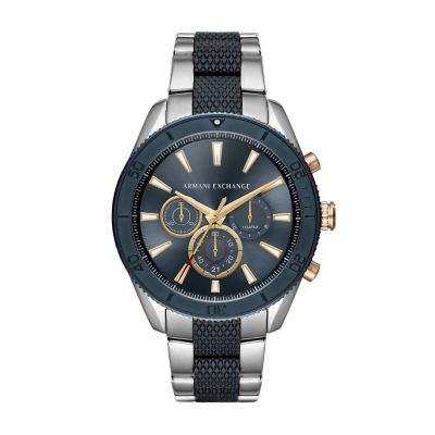 blue armani exchange watch