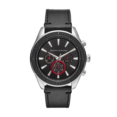 armani exchange black mens watch