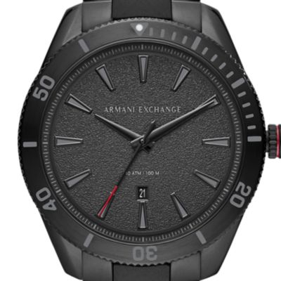 black armani exchange watch