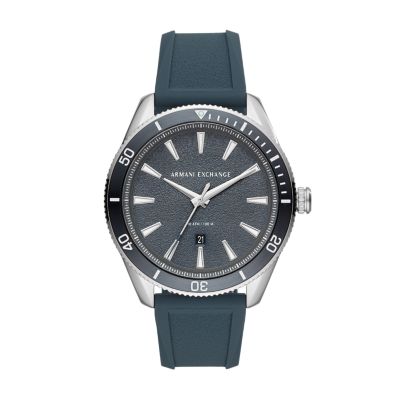 armani exchange blue face watch