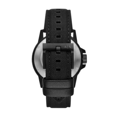 Armani Exchange Three-Hand Black Fabric Watch - AX1857 - Watch Station