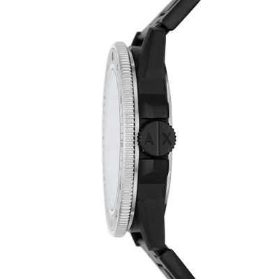 Armani Exchange Three-Hand - Black AX1858 Steel Station Watch Stainless - Watch