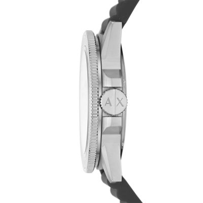 Armani Exchange Three-Hand Grey Silicone Watch - AX1862 - Watch