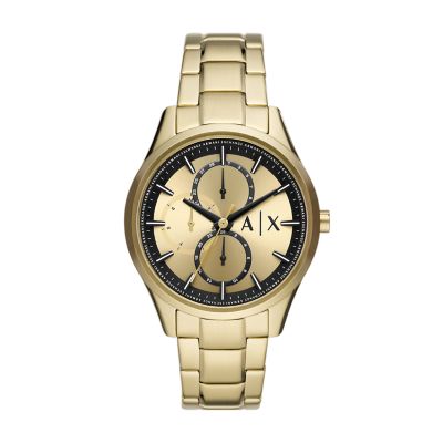 Armani Exchange Multifunction Gold Tone Stainless Steel Watch