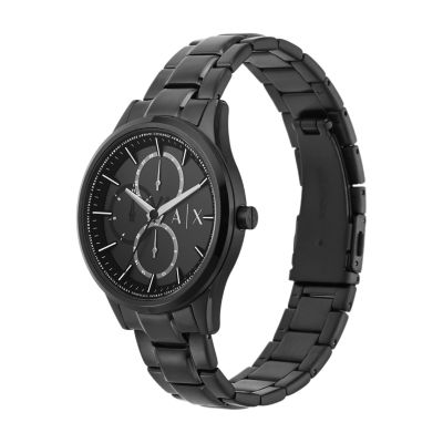 Armani Exchange Watch Steel Station Multifunction - - Watch Black Stainless AX1867