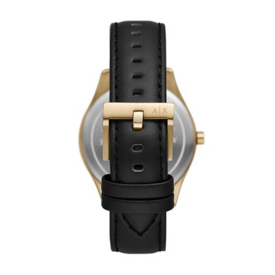 Armani Exchange Watch - - Black Watch AX1869 Multifunction Station Leather