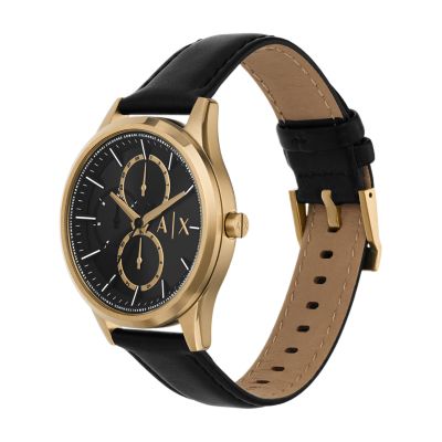 Armani Exchange Station AX1869 - Leather Multifunction Watch - Watch Black