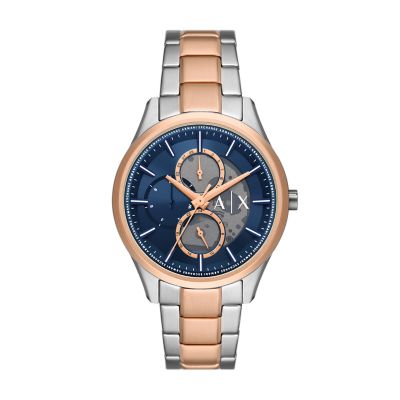 Armani Exchange Men's Multifunction Two-Tone Stainless Steel Watch - Rose Gold / Silver