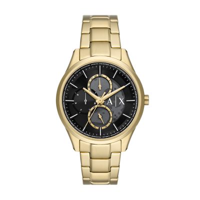 Niedrigster Preis im Land! Armani Exchange Multifunction Steel - - Gold-Tone Station Watch Watch Stainless AX1875