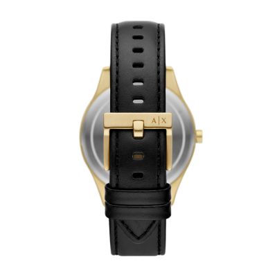 Armani Exchange Multifunction Black Leather Station - AX1876 Watch Watch 