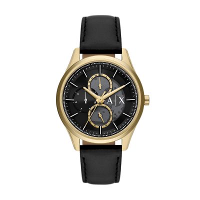 - Armani Station - Exchange AX1876 Black Watch Multifunction Leather Watch