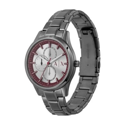 - Gunmetal Multifunction Exchange Watch - Stainless Station Steel Watch Armani AX1877