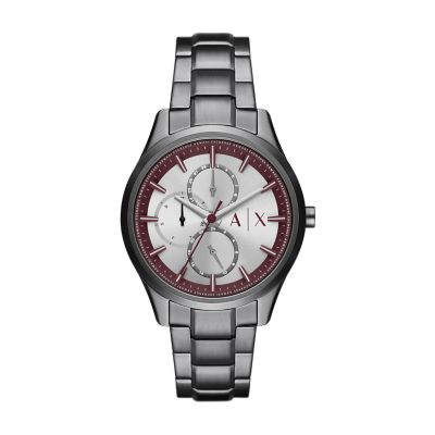- Steel - Watch Multifunction AX1877 Armani Station Gunmetal Exchange Stainless Watch