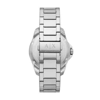 Armani Exchange Three-Hand - - AX1950 Watch Steel Station Date Watch Stainless