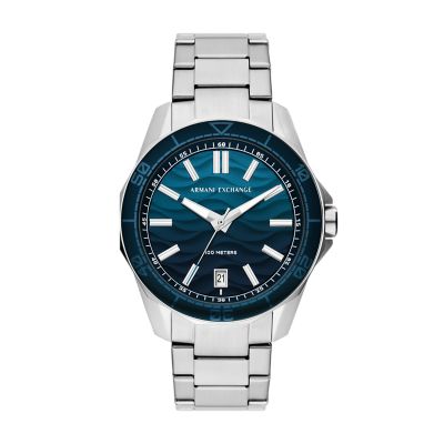 Armani Steel Watch Date - Three-Hand Stainless - Watch AX1950 Exchange Station