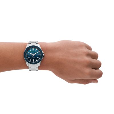 Armani Exchange Three-Hand Date Steel Watch Stainless - - Watch Station AX1950