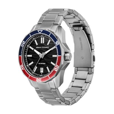 Armani Exchange Three-Hand Date - Stainless Watch AX1955 - Watch Steel Station