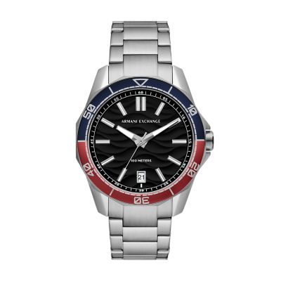 Armani Exchange Three-Hand Date Stainless Steel Watch - AX1950 - Watch  Station