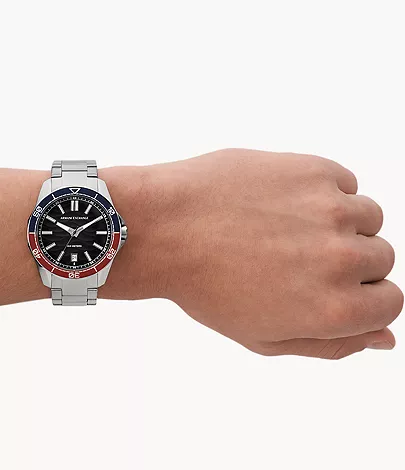 Armani Exchange Three-Hand Date Stainless Steel Watch - AX1955 - Watch  Station