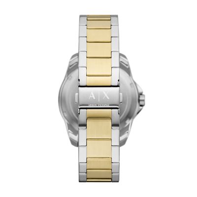 Station AX1956 Watch Armani Watch - Exchange - Steel Stainless Date Three-Hand Two-Tone