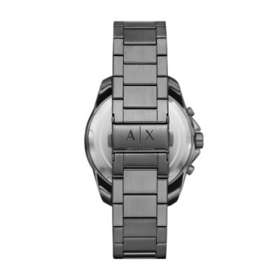 Armani Exchange Chronograph Gunmetal Stainless Steel Watch 