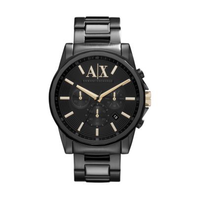 Black armani deals exchange watch