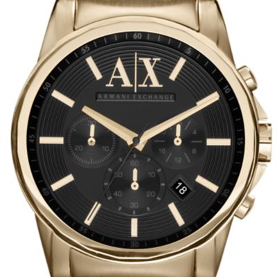Armani Exchange Chronograph Gold-Tone Steel Watch