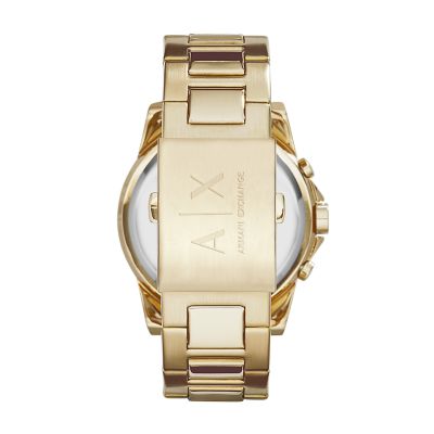 Armani Exchange Chronograph Gold-Tone Stainless Steel Watch